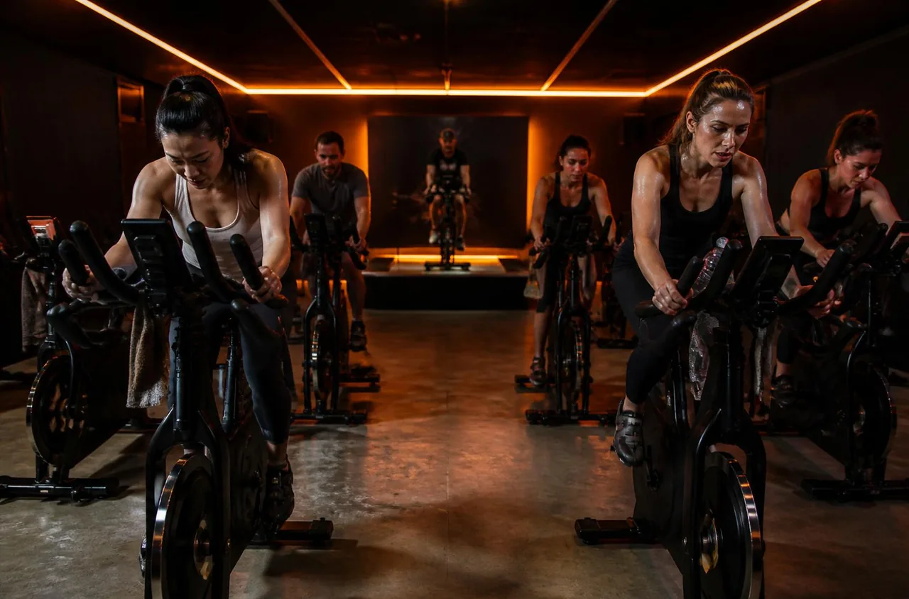 Cours en groupe en action dans le studio chaleureusement éclairé du Club Fitness à LaSalle, Montréal